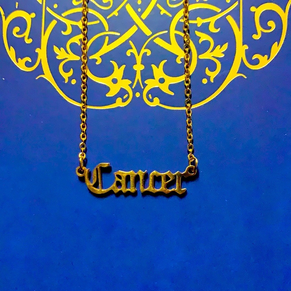 18K Gold Plated Cancer Pendant Necklace